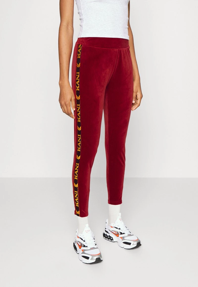 Bilancio π Karl Kani RETRO TAPE - Leggings - Red, Donna π 3 Bilancio π Karl Kani RETRO TAPE - Leggings - Red, Donna π