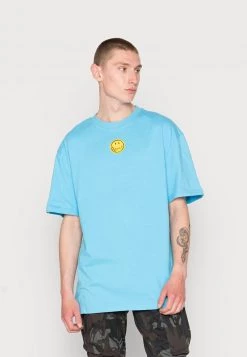Il piΓΉ economico β¨ KARL KANI X SMILEY® SMALL SIGNATURE TEE UNISEX - T-shirt Basic - Blue π