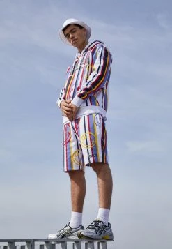 Il più economico 😉 KARL KANI X SMILEY® SIGNATURE STRIPE UNISEX - Shorts - Multicolor 🎉