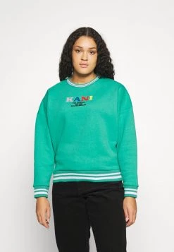 Miglior prezzo 💯 Karl Kani RETRO COLLEGE CREW - Felpa - Dark Mint, Donna 👏