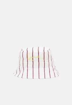 Promo π₯ Karl Kani SIGNATURE PINSTRIPE BUCKET HAT UNISEX - Cappello - White β€οΈ